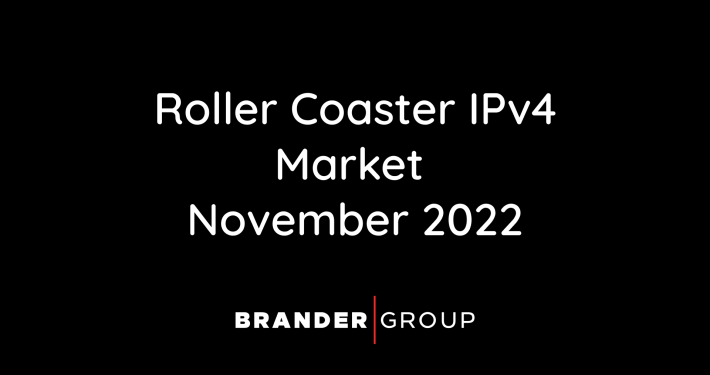 Roller Coaster IPv4 Market  November 2022